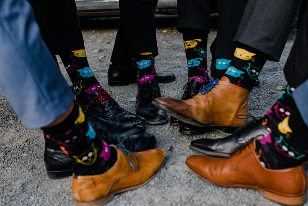 Gruppenfoto mal anders - nur die Socken