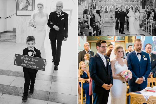 Griechisch-orthodoxe Trauzeremonie in der Kirche – traditionelle Hochzeitsmomente an der Ostsee